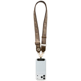 Guess Universal CBDY 4G Tether Patch Strass Metal Logo Telefon Lanyard - Brunt