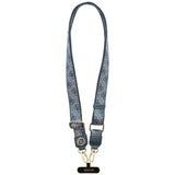 Guess Universal CBDY 4G Tether Patch Strass Metal Logo Telefon Lanyard - Blå