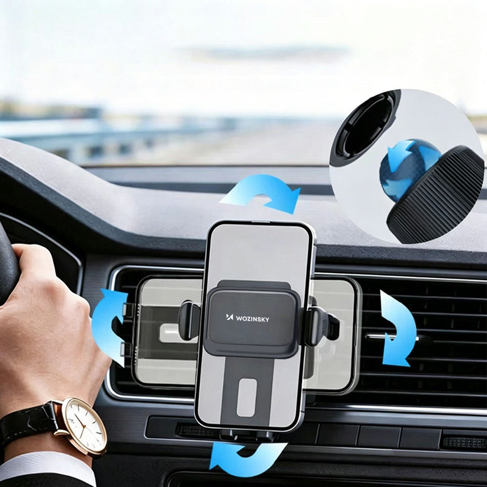 Wozinsky WUS-M1 Car Air Vent Mount Holder 360° Clamp - sort