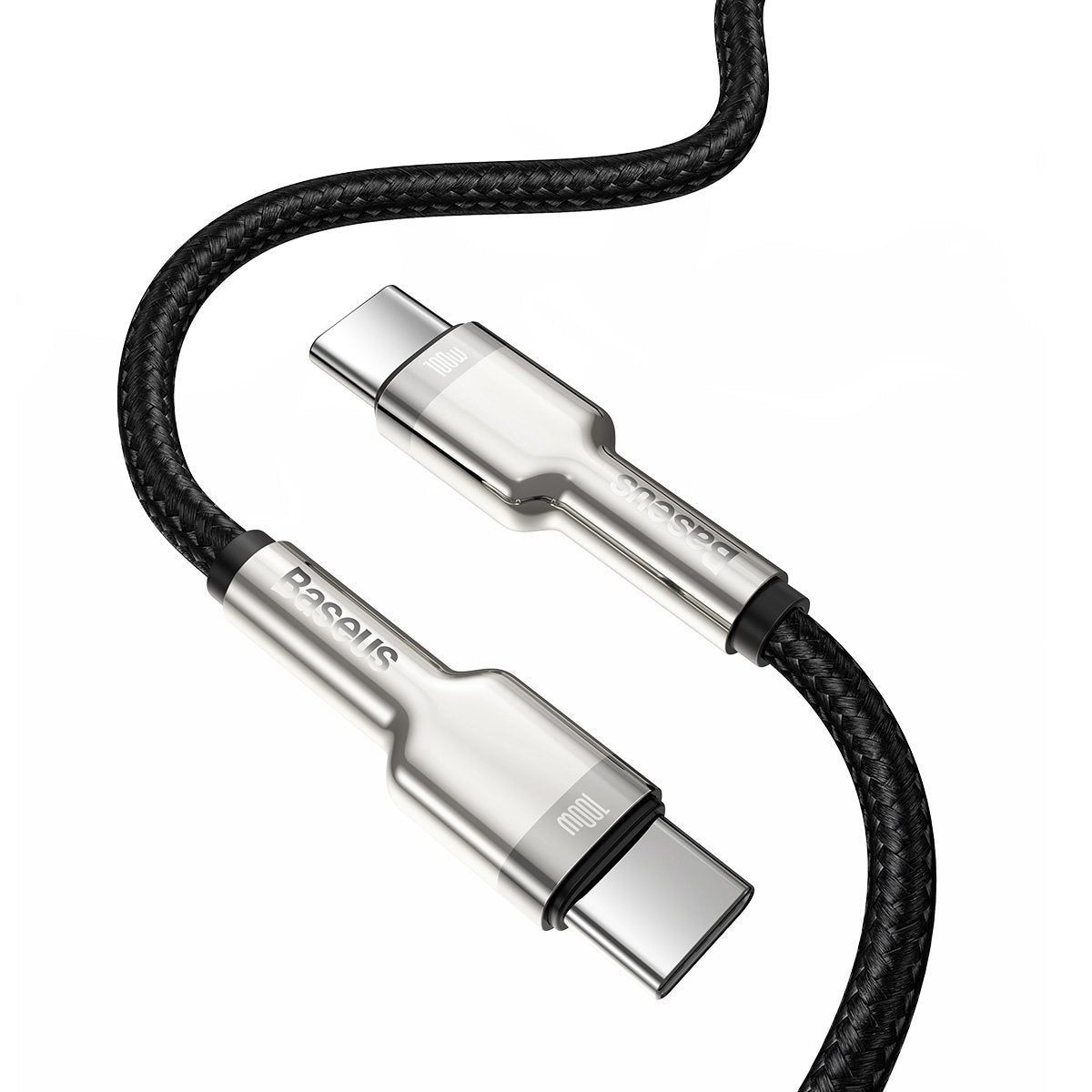 Kabel USB-C til USB-C Baseus Cafule, 100W, 1m (sort)