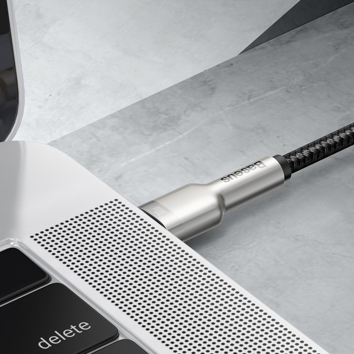 Kabel USB-C til USB-C Baseus Cafule, 100W, 1m (sort)