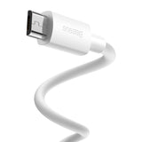 Baseus Simple Wisdom Data Cable Kit USB til Micro 2.1A (2PCS/Set) 1.5m Hvid