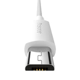 Baseus Simple Wisdom Data Cable Kit USB til Micro 2.1A (2PCS/Set) 1.5m Hvid