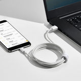Baseus Simple Wisdom Data Cable Kit USB til Micro 2.1A (2PCS/Set) 1.5m Hvid