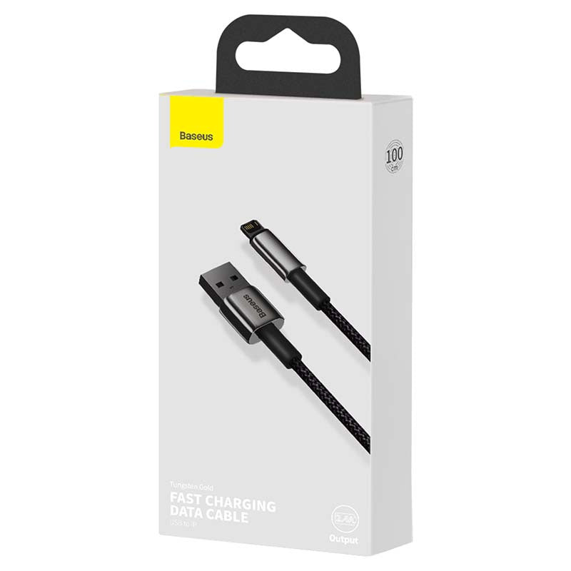 Baseus Tungsten Gold Cable USB til iP 2.4A 1m (sort)