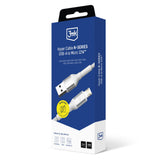 3mk Hyper Cable N-SERIES USB-A / MicroUSB 1m 5V/2.4A 12W / hvid