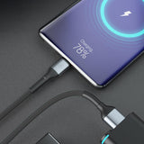 3mk Hyper Cable 3mk Hyper Cable N-SERIES USB-A / USB-C 1m 9V/2A 18W QC 3.0 / sort