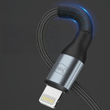 3mk Hyper Cable 3mk Hyper Cable N-SERIES USB-A / Lightning 1m 5V/2.4A 12W / sort