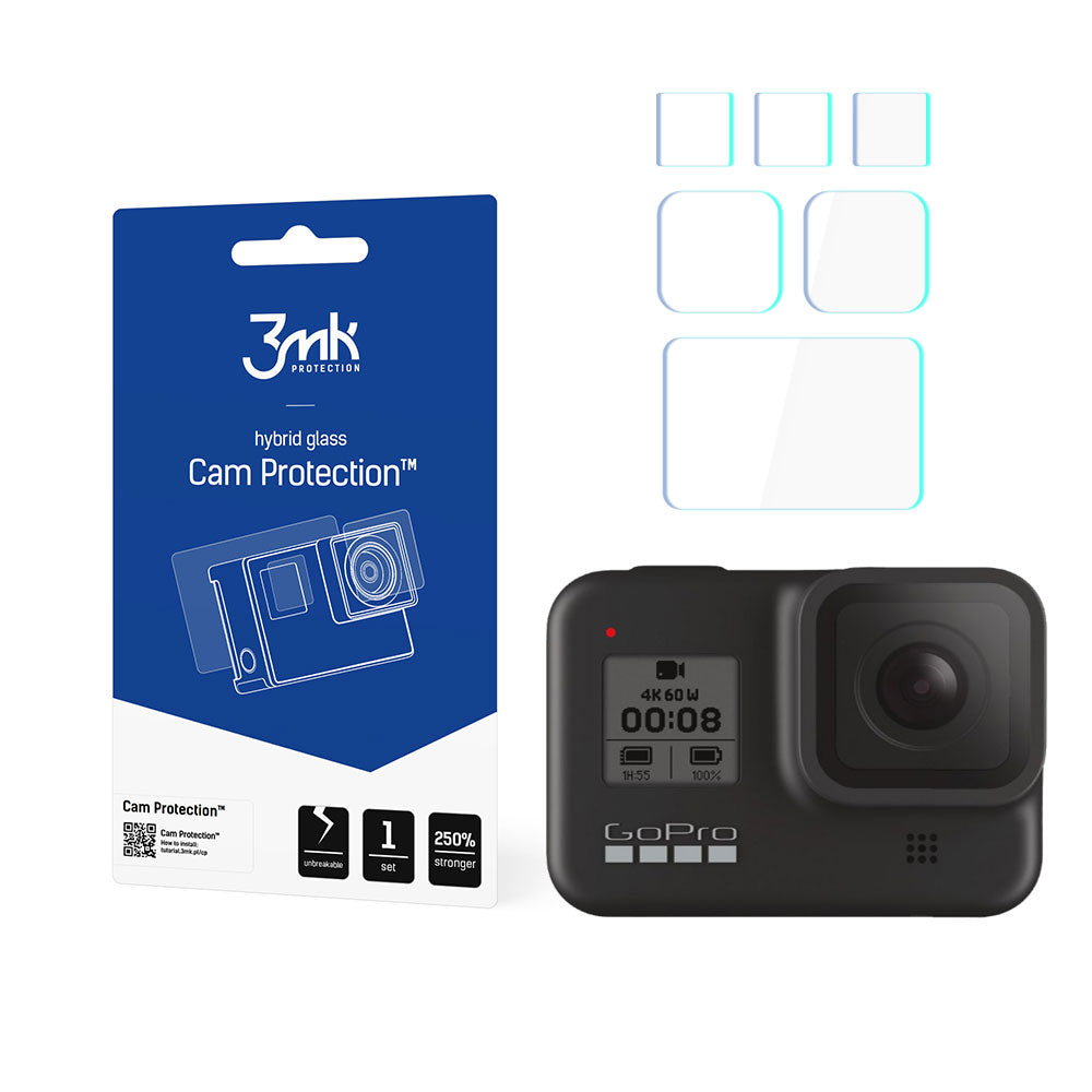 3mk Cam Protection Glass til GoPro HERO 8 sort