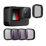 Linsesæt CPL+ND 8/16/32 Telesin til GoPro Hero 9 / Hero 10 / Hero 11 / Hero 12 (GP-FLT-903)