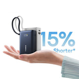 Baseus PicoGo 10000mAh 45W Power Bank with Digital Display and Built-in USB-C Cable - Black