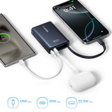 Baseus PicoGo 10000mAh 45W Power Bank with Digital Display and Built-in USB-C Cable - Black