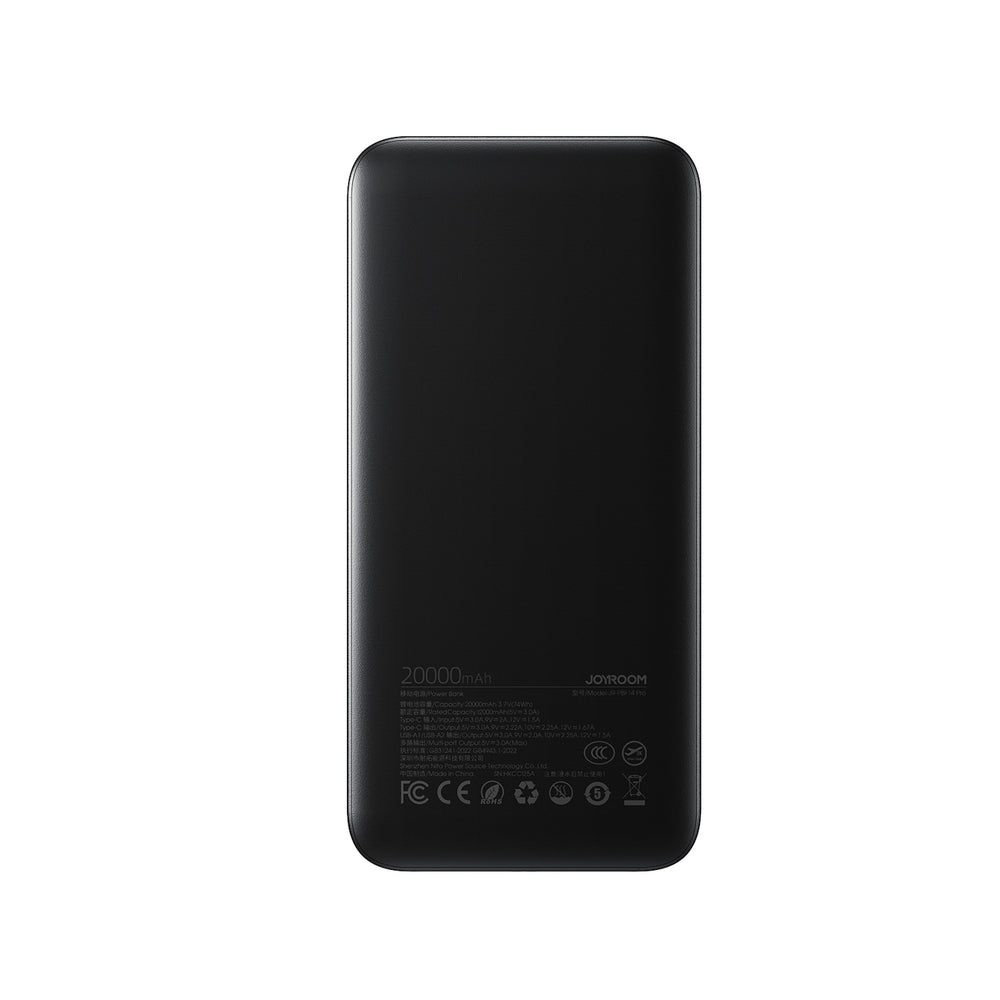 Joyroom JR-PBF14 Pro Powerbank 22.5W 20000mAh med Digital Display 2x USB-A 1x USB-C - sort