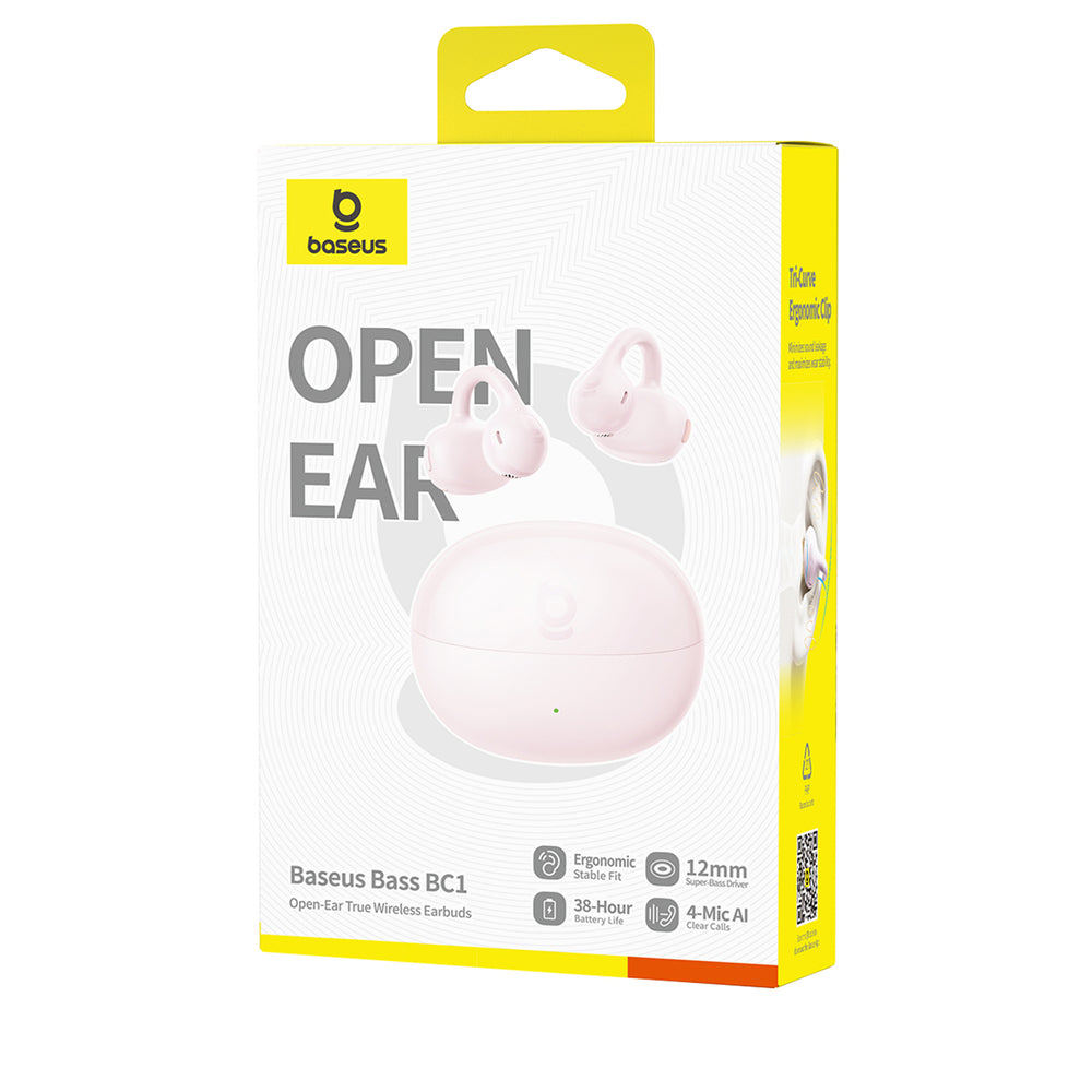 OWS Baseus Bass BC1 Earphones with Clip - Pink