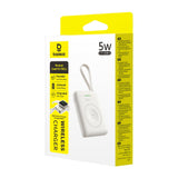 Baseus EnerFill FW11 5W Power Bank for Apple Watch with Built-in Cable - White