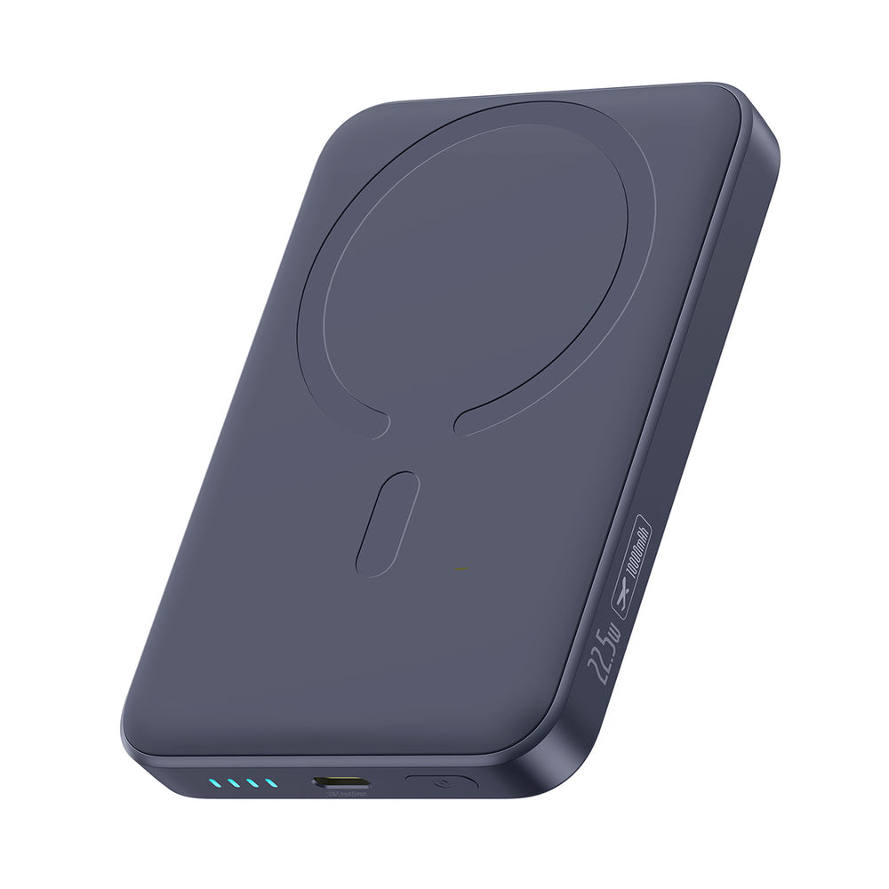 Baseus EnerFill FM11 10000mAh 22.5W MagSafe Compatible Power Bank with Black Basues Simple USB-C 20V/3A 30cm Cable - Dark Gray