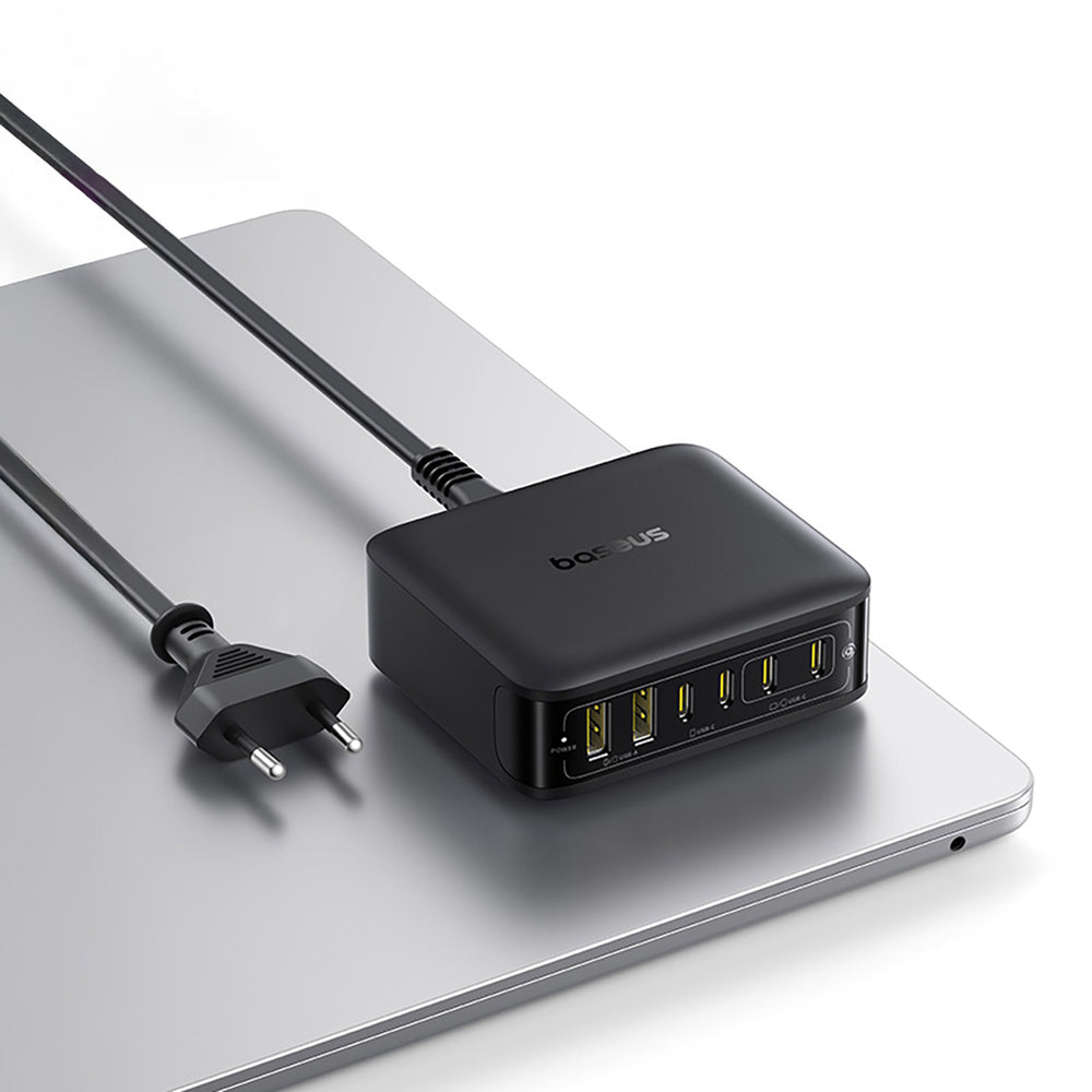 Baseus EnerFill FH21 120W Ladestation 4xUSB-C + 2xUSB-A - sort