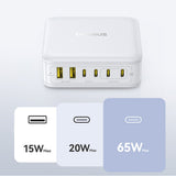 Baseus EnerFill FH21 120W Charging Station 4xUSB-C + 2xUSB-A - White