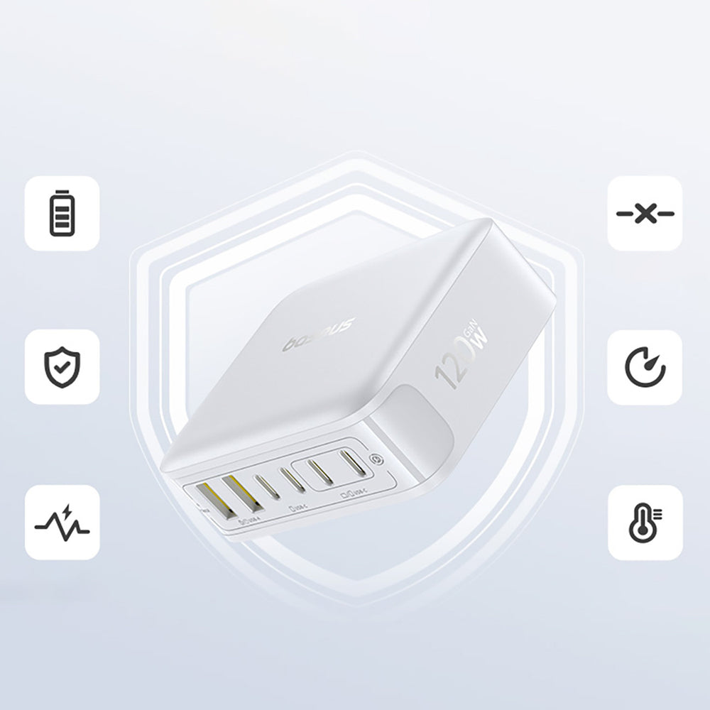 Baseus EnerFill FH21 120W Charging Station 4xUSB-C + 2xUSB-A - White