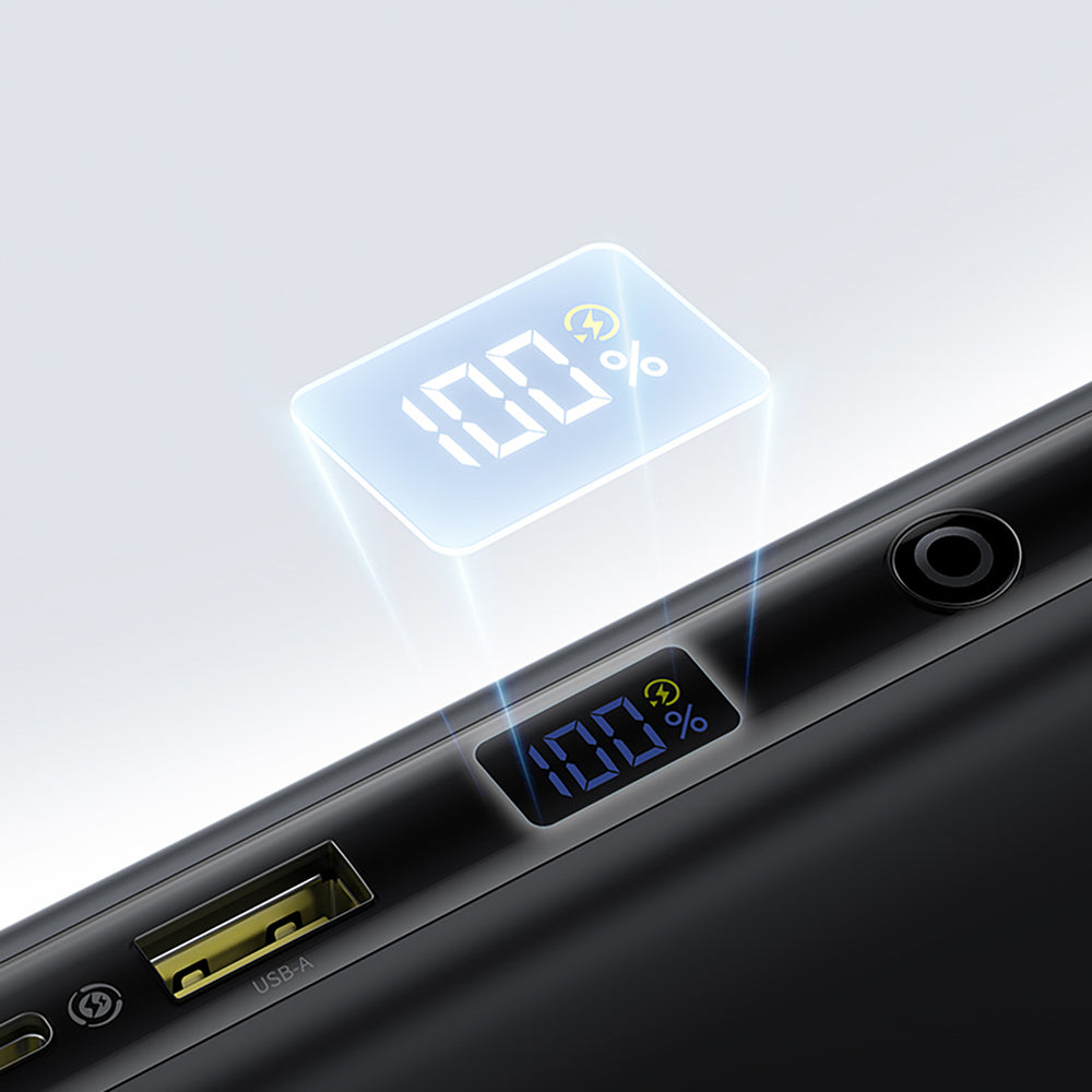 Baseus EnerFill FC41 20000mAh 100W Power Bank with Digital Display and Built-in Dual USB-C Cable - Black