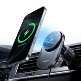 Baseus PrimeTrip VC2 Pro Magnetic Holder with Qi2.2 Charger and Air Vent Fan - Black