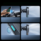Baseus PrimeTrip VC2 Pro Magnetic Holder with Qi2.2 Charger and Air Vent Fan - Black