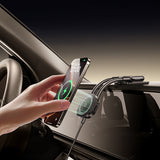 Baseus PrimeTrip C03sPro Car Holder for Dashboard with Adhesive Inductive Charger - Black