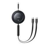 Baseus Free2Pull Mini 100W 3in1 USB-C Retractable Cable - 2xUSB-C 1.2m - sort