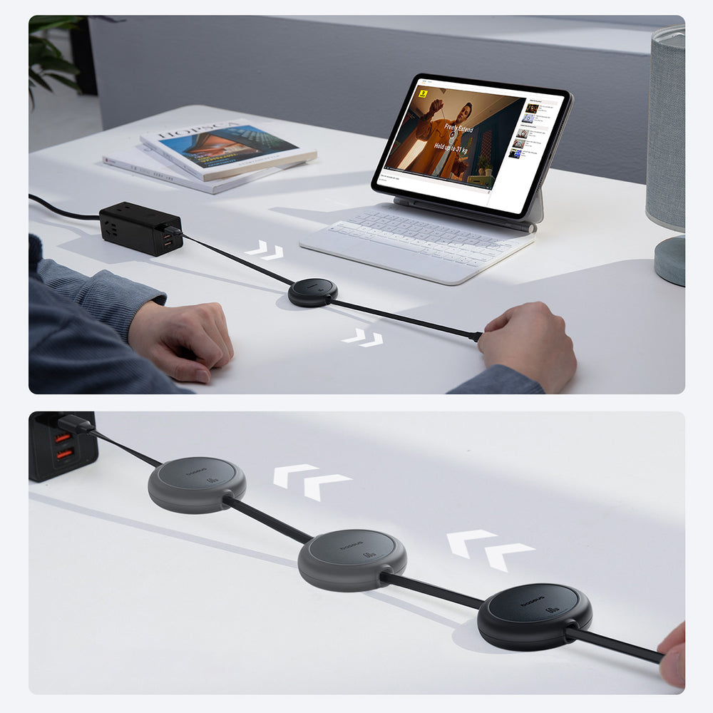 Baseus Free2Pull 60W USB-C Retractable Cable - USB-C 1m - Black