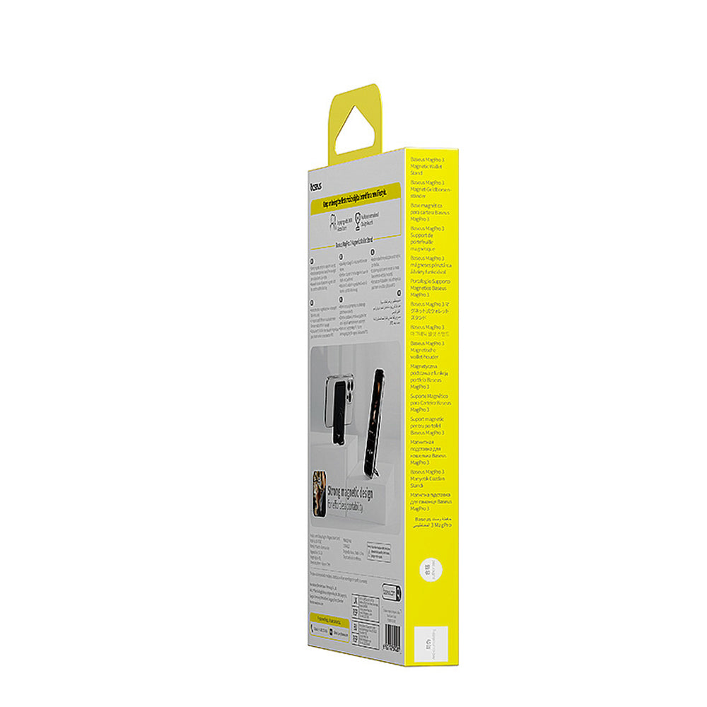 Baseus MagPro 3 Magnetic Wallet med Stativ Kompatibel med MagSafe - sort