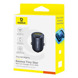 Baseus Tiny Star 30W USB-A USB-C Biloplader - sort