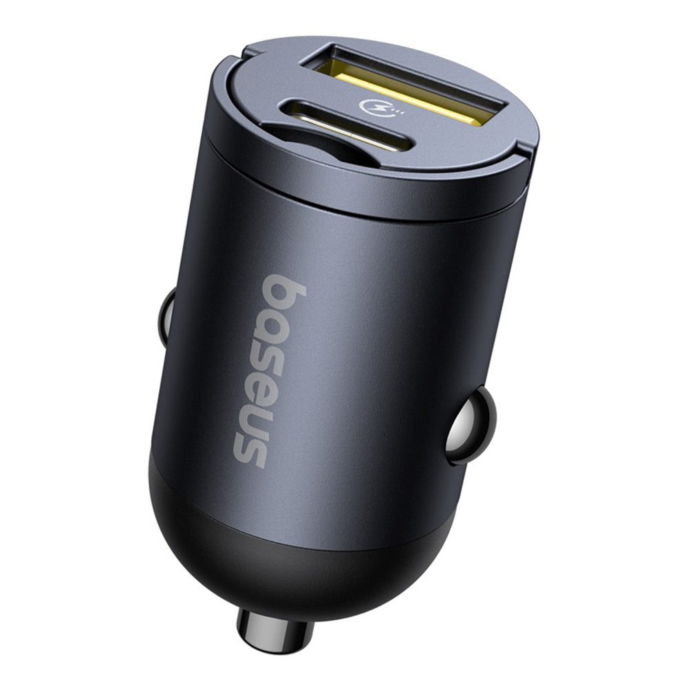 Baseus Tiny Star 30W USB-A USB-C Biloplader - sort