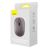 Baseus F01B 2.4GHz trådløs mus + Bluetooth 3.0 + 5.0 - Grå