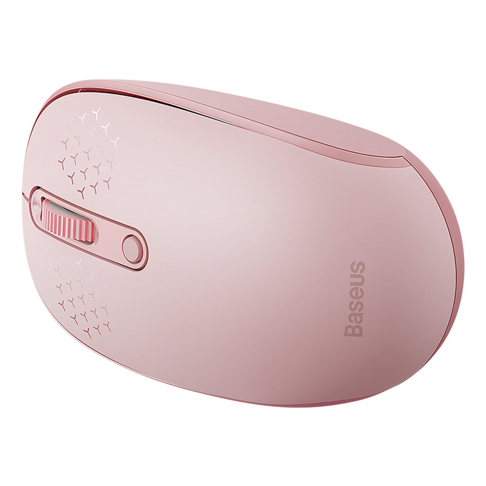 Baseus F01B 2.4GHz trådløs mus + Bluetooth 3.0 + 5.0 - Pink