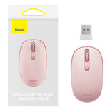 Baseus F01B 2.4GHz trådløs mus + Bluetooth 3.0 + 5.0 - Pink