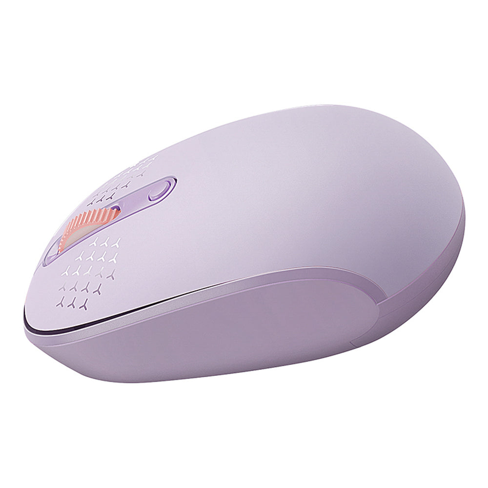 Baseus F01B 2.4GHz trådløs mus + Bluetooth 3.0 + 5.0 - Purple