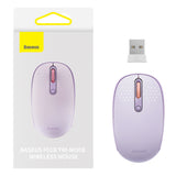 Baseus F01B 2.4GHz trådløs mus + Bluetooth 3.0 + 5.0 - Purple