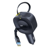 Baseus PrimeTrip VR2 30W Car Charger with Retractable USB-C Cable - Black