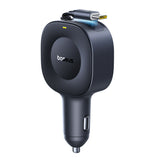 Baseus PrimeTrip VR2 30W Car Charger with Retractable USB-C Cable - Black