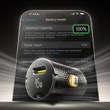 Baseus PrimeTrip VP2 45W USB-C Car Charger with 60W USB-C to USB-C 1m Cable - Black