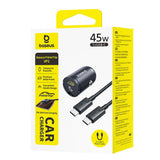 Baseus PrimeTrip VP2 45W USB-C Car Charger with 60W USB-C to USB-C 1m Cable - Black