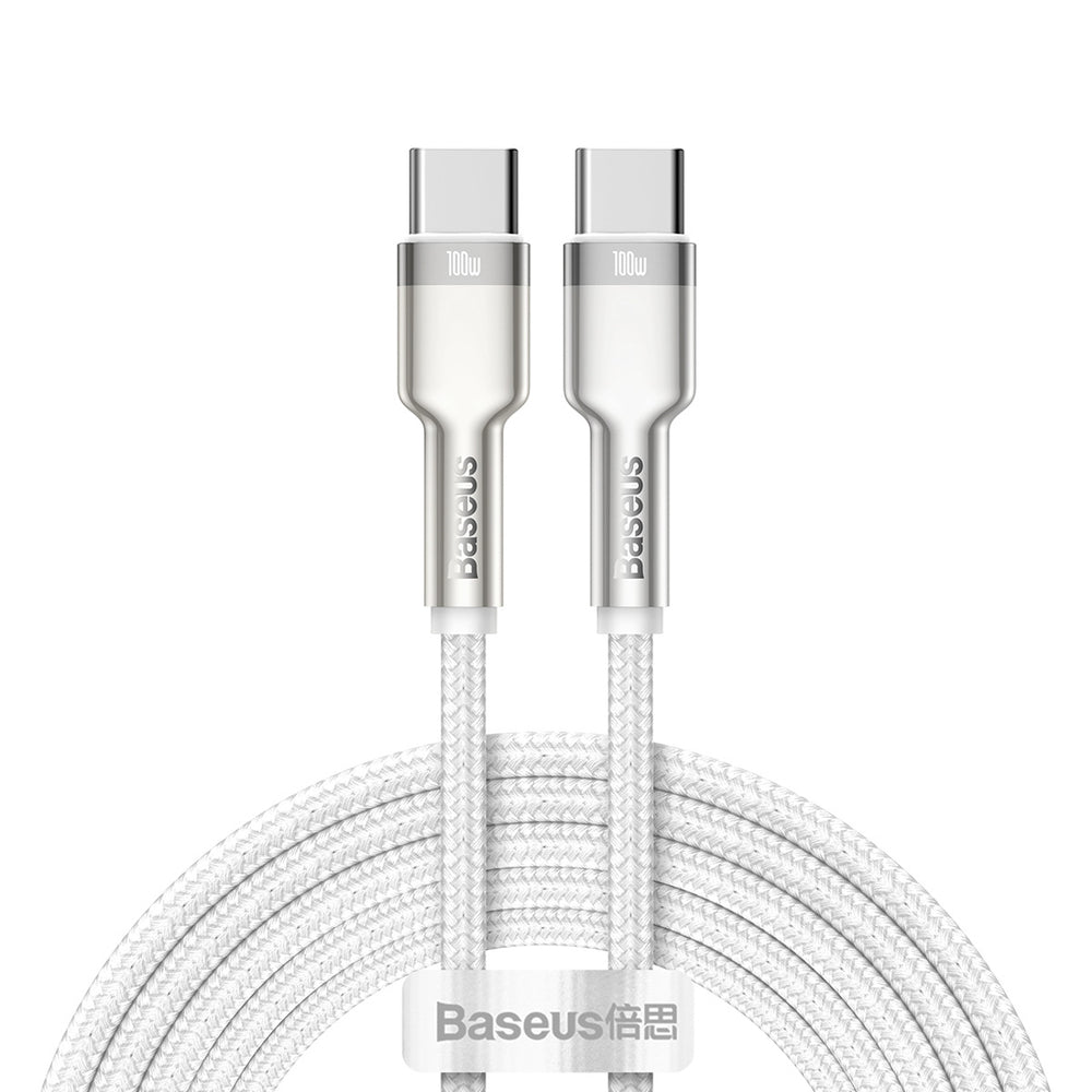 Baseus Cafule Metal 100W USB-C - USB-C Cable 2m - White
