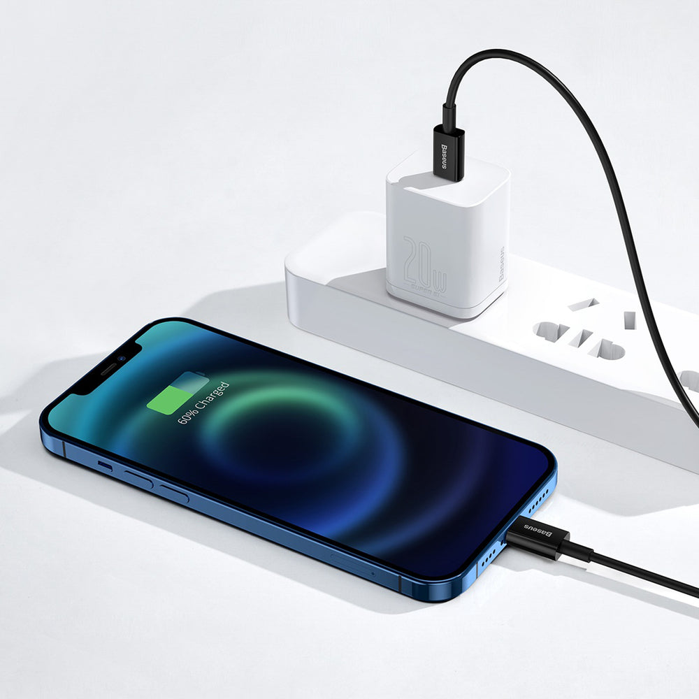 Baseus Superior Series 20W USB-C - Lightning Cable with Power Delivery 2m - Black