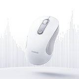 Baseus F02 Wireless Ergonomic Bluetooth Mouse - White
