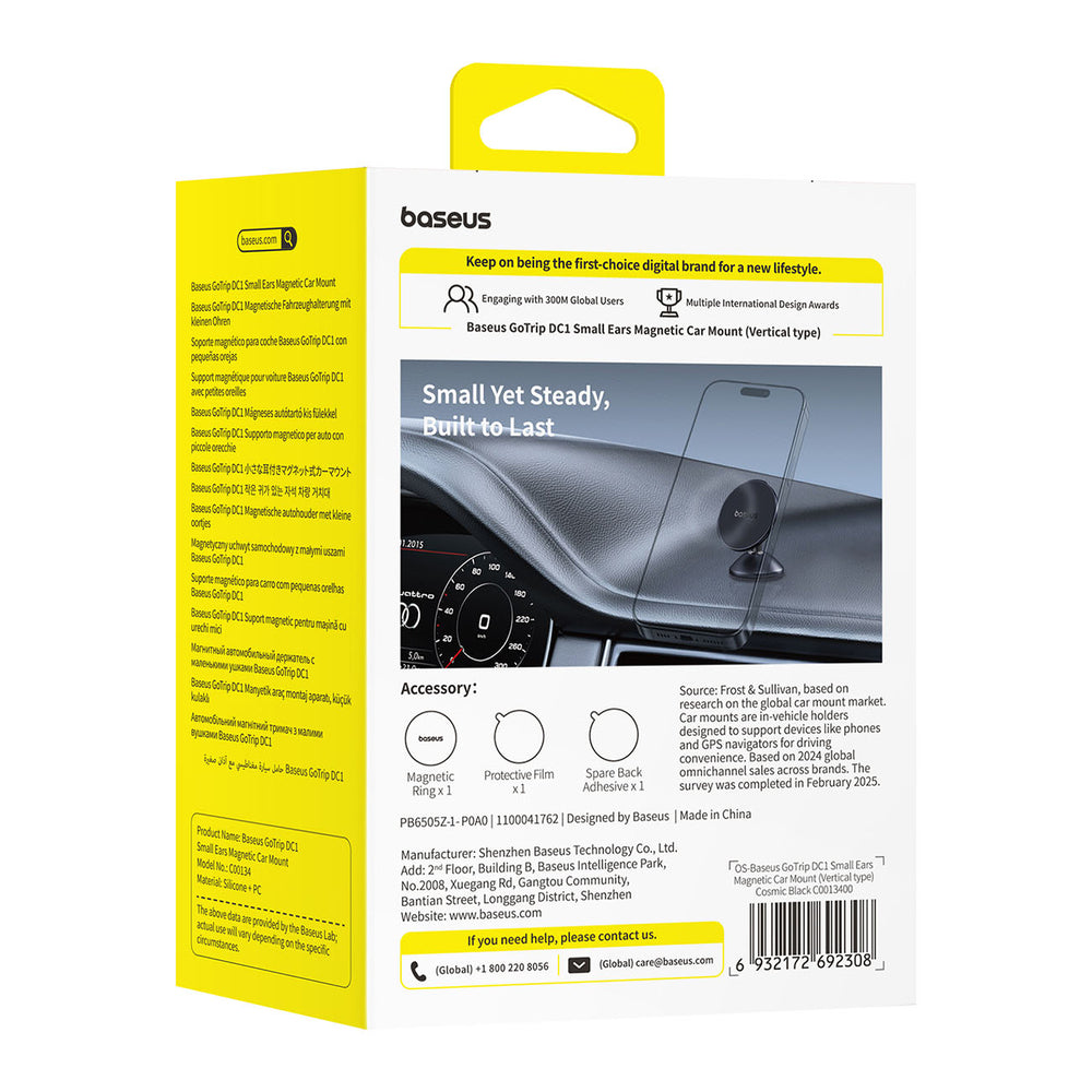 Baseus GoTrip DC1 Magnetic Holder Compatible with MagSafe for Windshield/Dashboard - Black