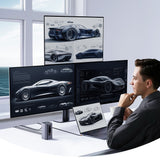 Baseus Spacemate RD1 hub 11in1 USB-C docking station - 2xHDMI 4K@60Hz 2xDP 4K@60Hz 2xUSB-A 10Gb/s USB-C 10Gb/s RJ45 USB-A 480Mb/s USB-C PD mini jack 3.5mm EU oplader - grå
