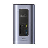 Baseus NU1 Air Spacemate hub 12in1 USB-C docking station - 2xHDMI 4K@60Hz 2xUSB-C 10Gb/s 2xUSB-A 5Gb/s 2xUSB-A (480Mb/s) RJ45 SD/microSD 3.0 USB-C (PD) - gray
