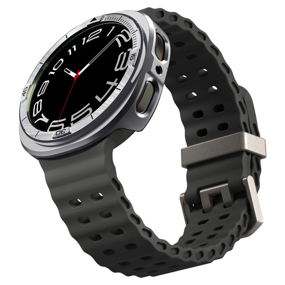 Spigen Bezel Tune Pro Pilot Cover til Samsung Galaxy Watch 8 44mm - Sølv