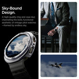 Spigen Bezel Tune Pro Pilot Cover til Samsung Galaxy Watch 8 44mm - Sølv