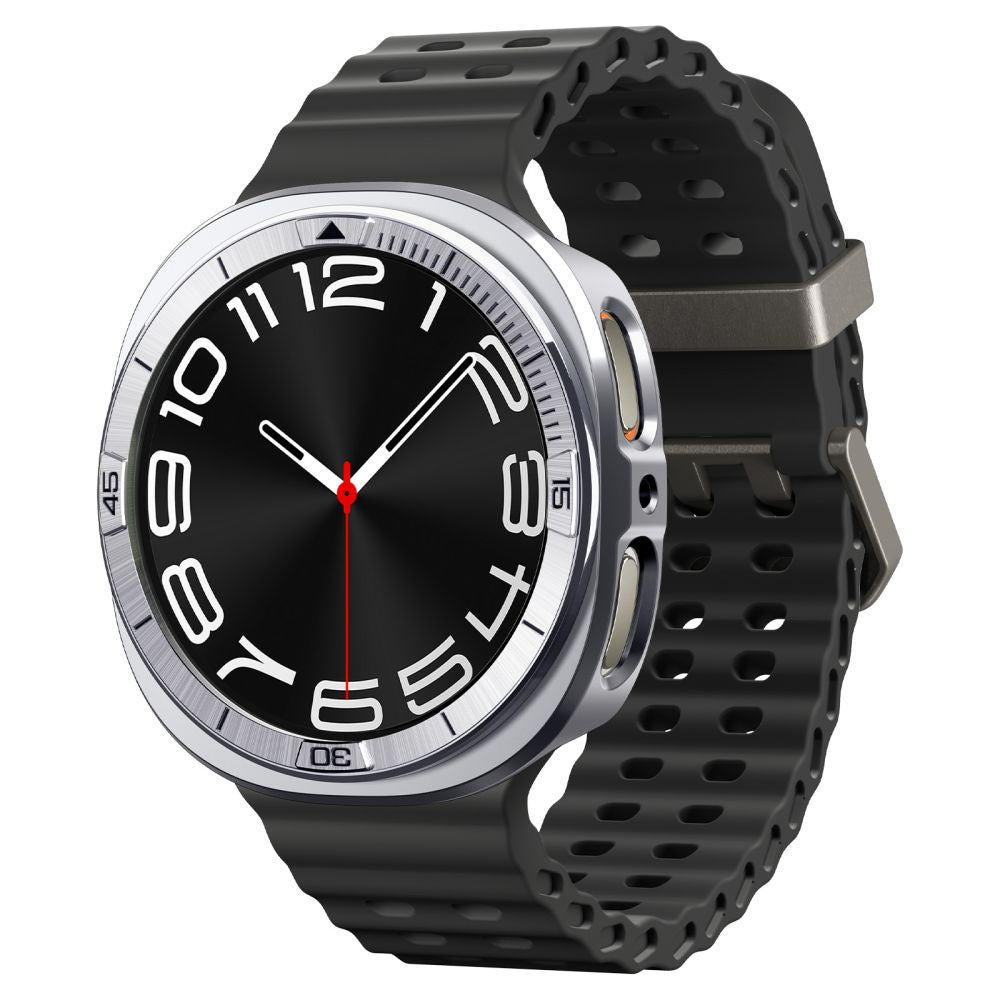 Spigen Bezel Tune Pro Pilot Cover til Samsung Galaxy Watch 8 44mm - Sølv